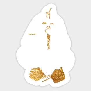 Single Line - Pharaoh (White) Sticker
